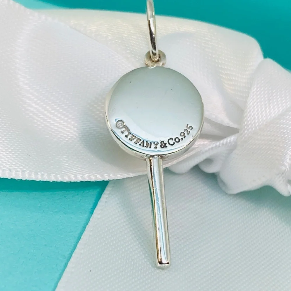 Tiffany & Co pink enamel lollipop holiday charm 925